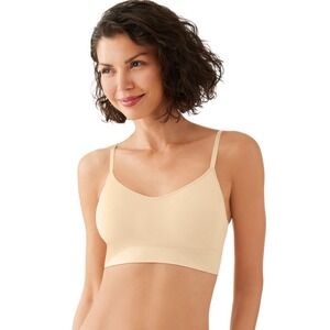 Wacoal 835575 B-Smooth Wire Free Bralette Bra‎ Seamless Lined Womens XL 1X Sand